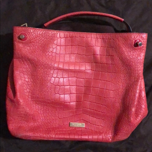 kate spade Handbags - Kate Spade 🍒 Red Crocodile Embossed Bucket Purse!